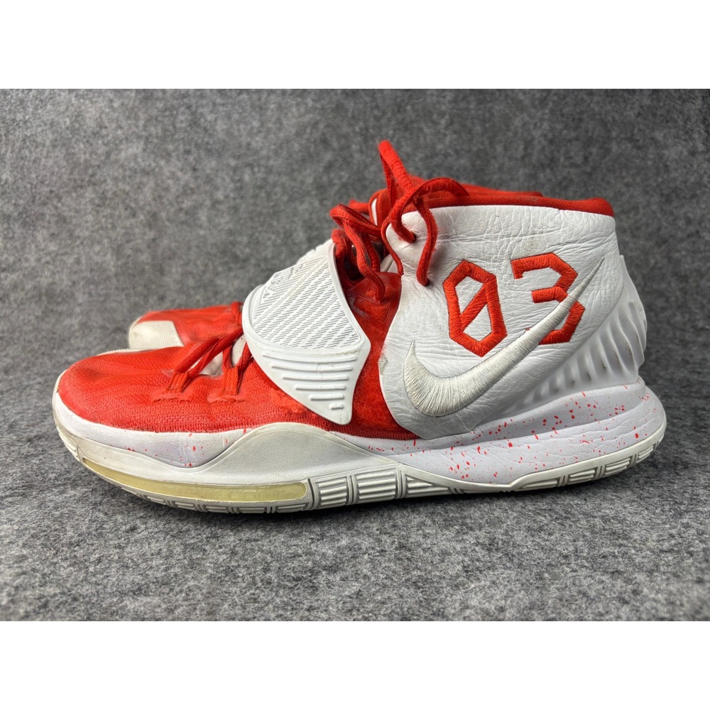 Nike Kyrie 6 Basketball Shoes Mens 11.5 Red White 93 CT1019-991